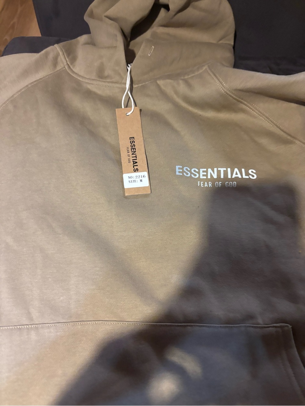 Essentials Fear of God Brown Hoodie with White Logo